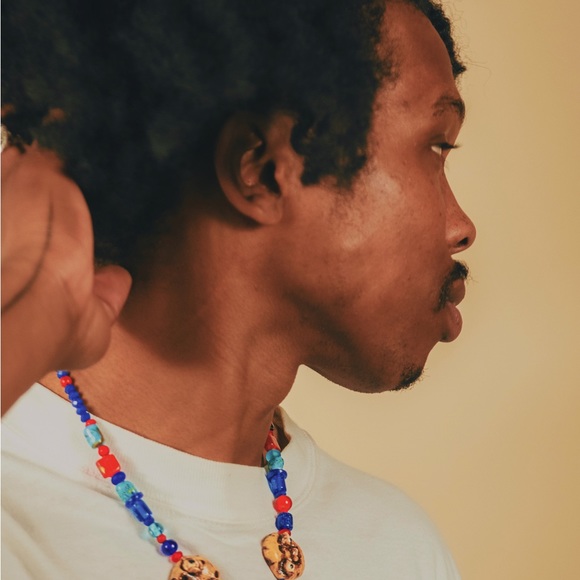 HANDMADE POLYMER CLAY COOKIE MONSTER NECKLACE - Picture 5 of 5